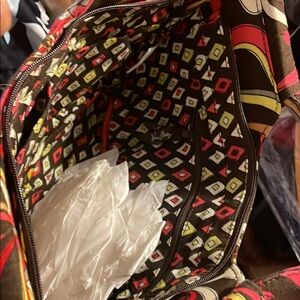 Vera Bradley Red and Black Tote Bag 
NWOT
 14” length 8”depth